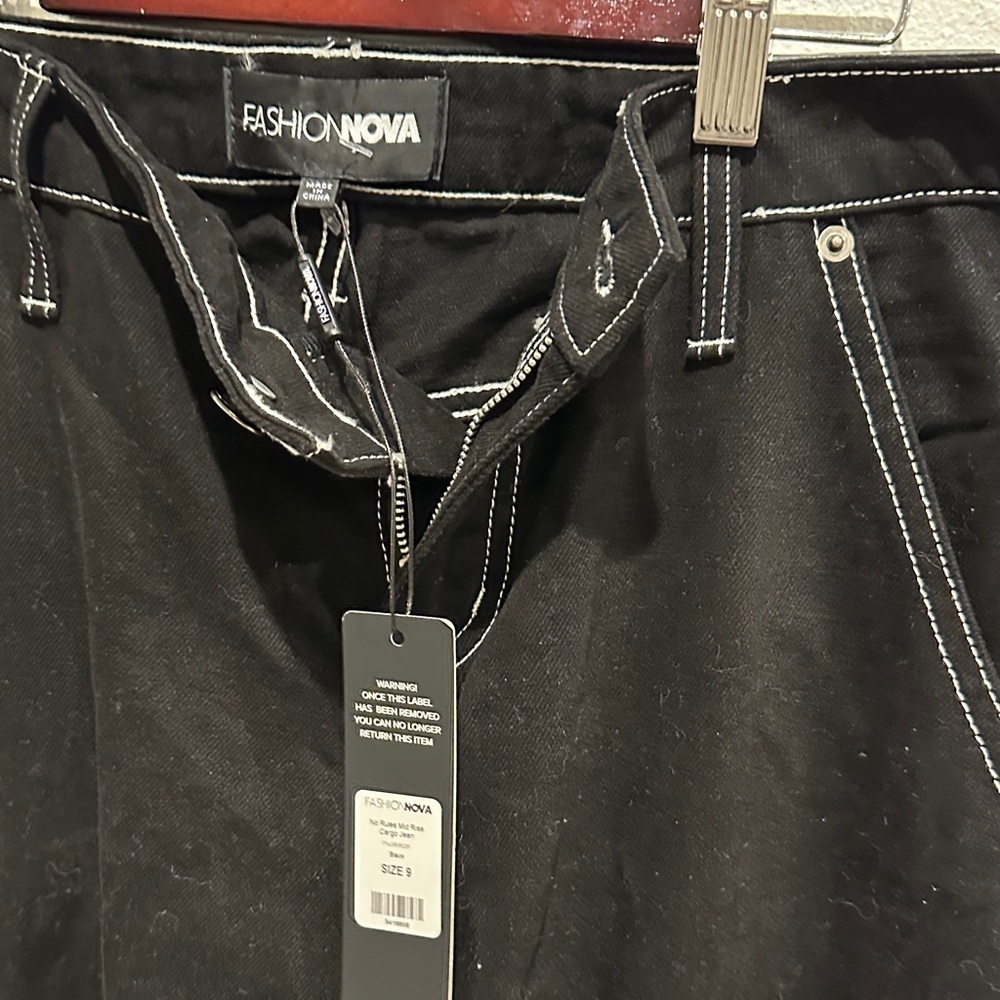 Fashion Nova Black Flare & Wide Leg Jeans - Picture 2 of 5